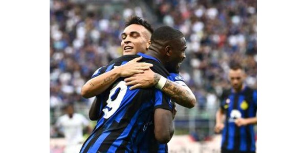 Lautaro Martínez ritrova il compagno di squadra Marcus Thuram
